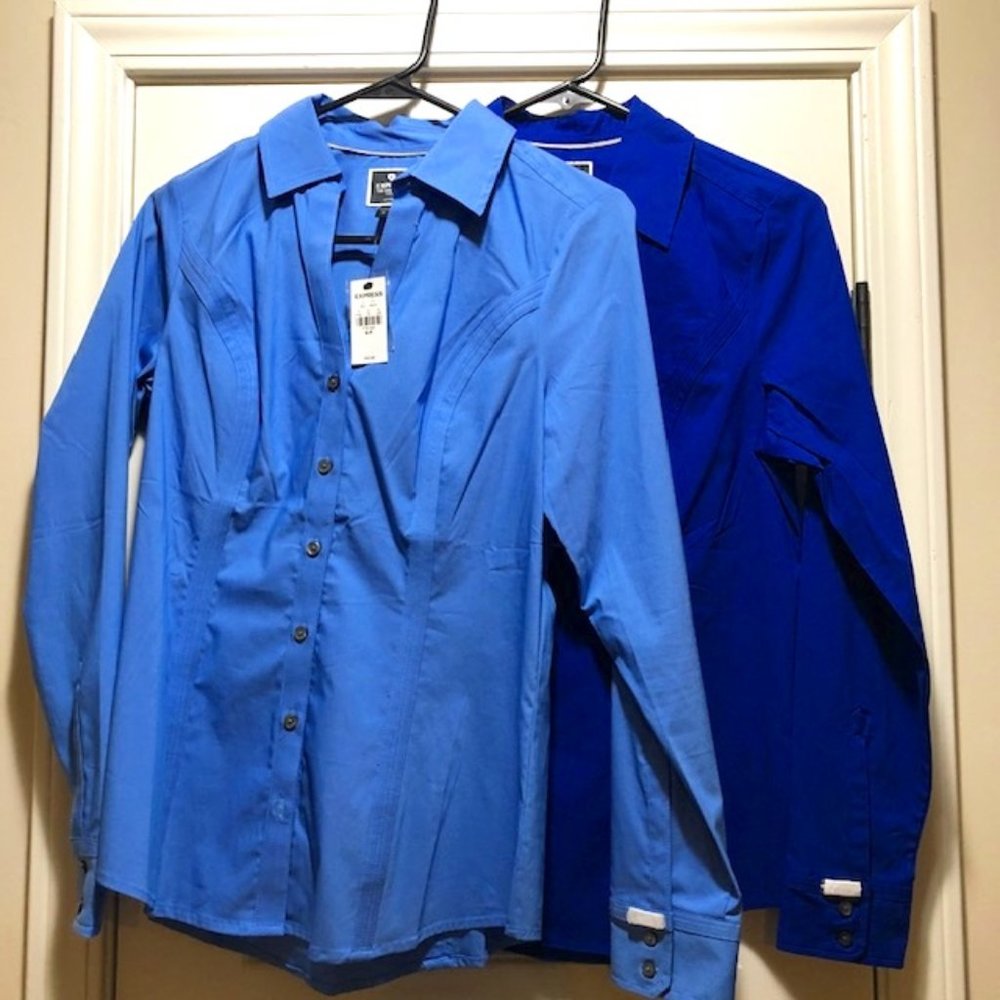 LAST CHANCE!  NWT Express Original Essential Dress Shirt TWO-PACK!  Small